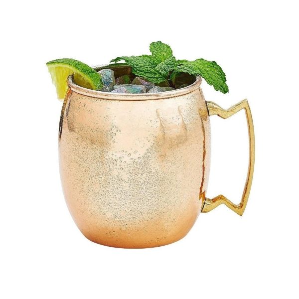 Modern Home Authentic 100 Percent Solid Copper Moscow Mule Mug - Handmade in India