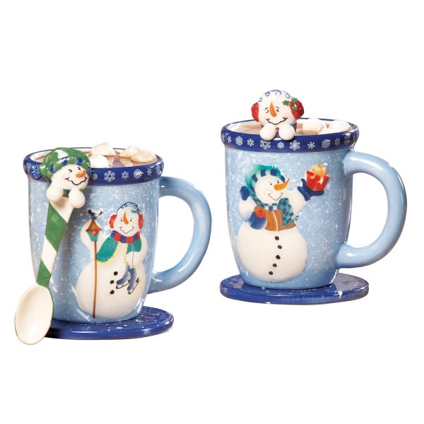 Snowman Holiday Mug and Spoon Gift Set